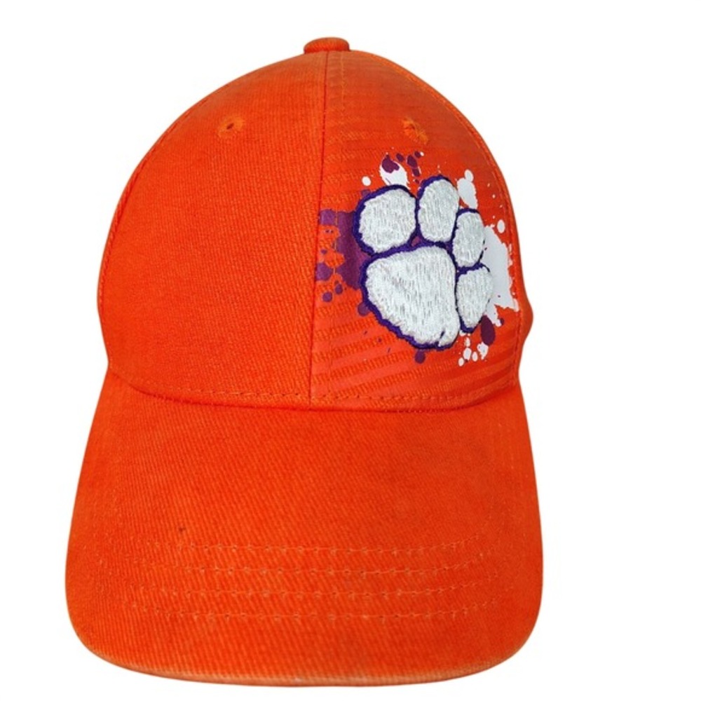 Captivating Headwear Clemson Tigers Ball Cap Hat Tiger Paw Orange Purple College